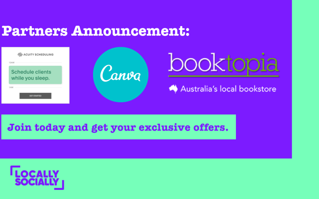 New Partnerships with Acuity Scheduling, Canva and Booktopia